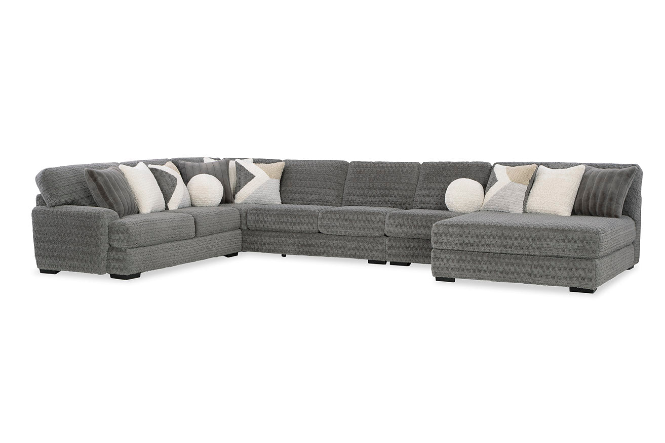 Perch 4 Piece Sectional: Doodle Iron